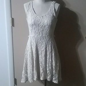 White Lace Skater Dress